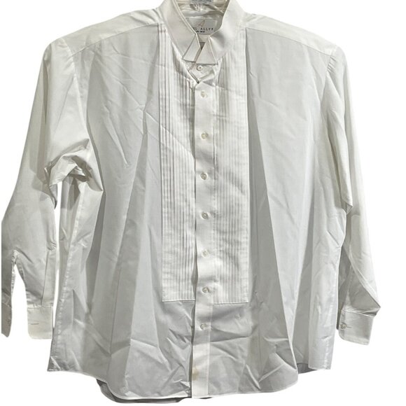 Neil Allyn Mens White Tuxedo Dress Shirt 2XL 36/37 65% Polyester 35% Cotton - Picture 1 of 6
